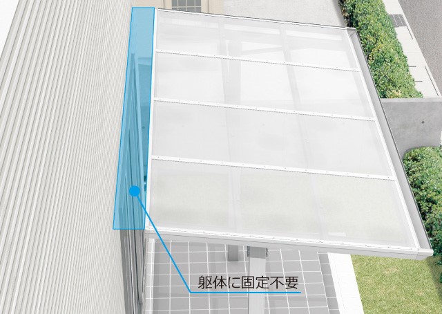 テラス屋根「独立・柱なし」を比較！R型・F型の特徴～屋根材の選び方まで | あると便利な住宅の装備まとめ集